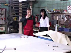 Amateur, Grosse bite, Gros seins, Sucer une bite, Couple, Allemand, Public, Nénés