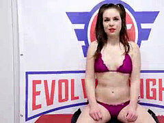 nude dolls grappling with Juliette March going lesbo with Sheena Rose