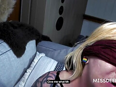 Leie, Blondine, Blasen, Betrug, Pummelig, Sperma im mund, Fett, Milf