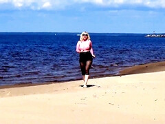 Plage, Blonde, Grossier, Hd, Fait maison, Nue  à poil, Solo, Épouse