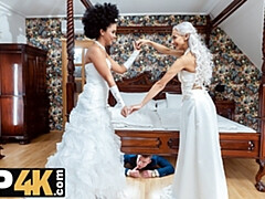 バイセクシャル, 結婚, 浮気者, 女 人男 人, ハードコア, ラティーナ, 三人, 結婚式