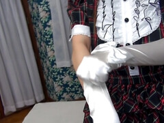 Asian busty young lady hot solo video