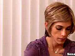 Trans secretary anally pleasured by hunky chief