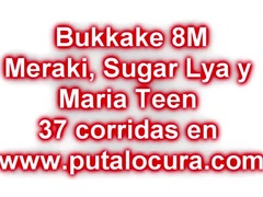 Blondine, Braunhaarige, Viele männer bespritzen eine frau, Gruppensex, Natürlichen titten, Schlucken, Jungendliche (18+), Titten