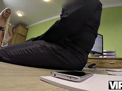 Blondine, Blasen, Europäisch, Büro, Jungendliche (18+)