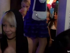 Club, Dansant, Doigter, Lesbienne, Fête, Satin, Echangistes, Mouillée