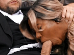 Nana, Sucer une bite, Brunette brune, En levrette, Noir ébène, Hd, Léchez, Chatte