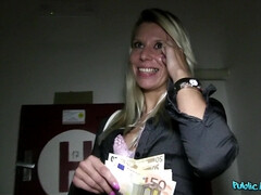 素人, お尻, ブロンド, フェラチオ, お金, アウトドア, ハメ撮り, 公共