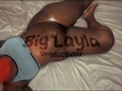 Big Booty Ebony BBW Layla Takes Huge Cock Doggystyle - Creamy Pussy & Ass Worship
