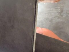 French chick and her fucker get caught by a voyeur