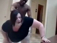 Amateur, Gorda, Verga grande, Negro, Ébano, Interracial