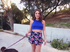 デカチン, デカパイ, 黒人, フェラチオ, 茶髪の, イく瞬間, アウトドア, ポリス