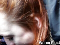 Sucer une bite, Tir de sperme, Queue, Hd, Seins naturels, Pov, Prostituée, Rousse roux
