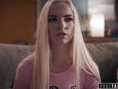 Blonde, Sucer une bite, En gros plan de très près, Éjaculation interne, Tir de sperme, Fille, Double pénétration, Professeur