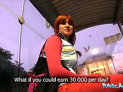 Public agent - she has real public porn behind a teach station with total stranger