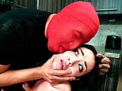 緊縛, フェラチオ, 茶髪の, バック, 服従, ハードコア, キス, ティーン