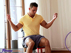 デカチン, フェラチオ, 茶髪の, チェコ, 顔射, 女, オーガズム