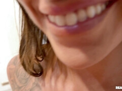 ビーチ, デカ尻, デカパイ, フェラチオ, 茶髪の, チン, アウトドア