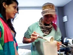 Mamada, Estilo perrito, Divertido, Ducha, Trio