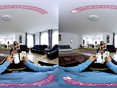 Tridimensionnel, Grosse bite, Sucer une bite, Brunette brune, Éjaculation interne, Hard, Pov, Jouets