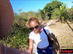 アジア人, フェラチオ, 茶髪の, チン, アウトドア, ハメ撮り, 公共, タイ