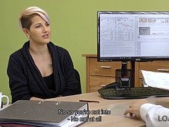 Brainy girl pays with porno for credit for her fresh...