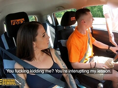 Medusa gets a hard lesson in driving from a fake taxi driver