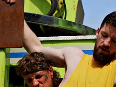 Anal, Grosse bite, Tir de sperme, Homosexuelle, Poilue, Hard, De plein air, Tatouage