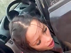 フェラチオ, 茶髪の, 車, 爸, Hd, 日本人, アウトドア, オマンコ