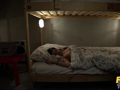 Leanne Lace and Bianka Blue getting fucked in a hostel