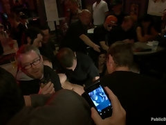 Sadomasochismus, Domination, Frau, Erniedrigung, Öffentlich, Rau, Sklave, Spanner