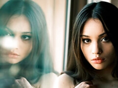 Cul, Sucer une bite, Brunette brune, Branlette thaïlandaise, Léchez, Chatte, Adolescente, Nénés
