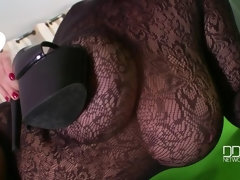 Blonde, Fétiche, Fétiche des pieds, Talons, Lingerie, Softcore, Solo, Tatouage