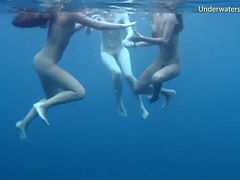 デカパイ, エロティック, レズビアン, 淫乱熟女, 公共, ティーン, オッパイの, 水中