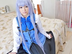 blue hair cosplay