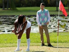 黒人, フェラチオ, 茶髪の, バック, 手コキする, ハードコア, 異人種間, ティーン