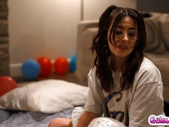 デカ尻, 茶髪の, 異人種間, キス, 自然山雀, パーティ, 赤毛, スパンキング