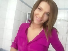 Badkamer, Universiteit, Hakken, Hongaars, Ondergoed, Kut duiken, Geschoren, Tieten likken