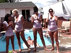 Tetas grandes, Rubia, Morena, Grupo, Hd, Lesbiana, Al aire libre