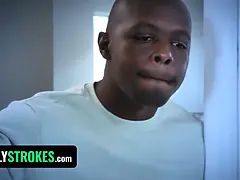 Leie, Blasen, Spermaladung, Schwarz, Handjob, Hd, Interrassisch, Schreiend