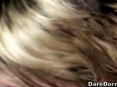 Arsch, Schlafzimmer, Bikini, Blondine, Braunhaarige, Hochschule, Piercing, Dürr