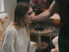 ブロンド, イマラチオ, 足, なめる, オナニー, 小柄, 三人, オッパイの