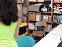 Sexy pornstar teen thief gets caught stealing by security
