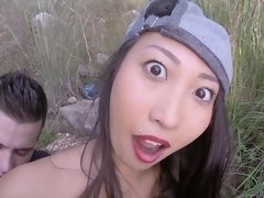 Anal, Asiatique, Sucer une bite, Brunette brune, Tir de sperme, Faciale, Branlette thaïlandaise, Hard