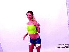 Stunning blondie loves taste of hard penis