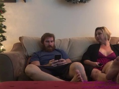 Step Aunt Fucks Step Nephew on Christmas - Big Cock Blonde MILF