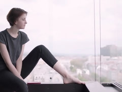 Минет, Брюнетки, Ласковые ручки, Лизание, Обнаженные, Натуральные сиськи, Короткая стрижка, Сиськи