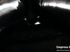 Rubber Slave Hardcore BDSM: Mistress Pegging & Chastity Cage Punishment in HD