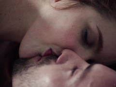 ベッドルーム, カップル, フランス人, キス, アウトドア, パンティ, オマンコ, 赤毛