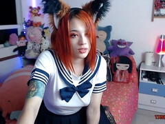 Bruinharig, Huisgemaakt, Slipje, Roodharige vrouw, Student, Tiener, Speelgoed, Webcamera
